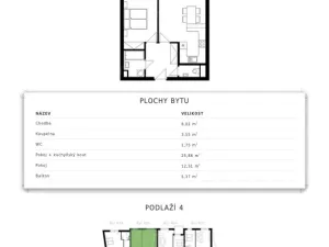 Pronájem bytu 2+kk, Kostelec nad Orlicí, K Tabulkám, 56 m2