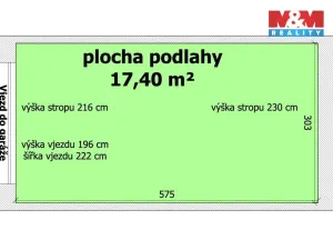 Prodej garáže, Ostrava, Spodní, 17 m2