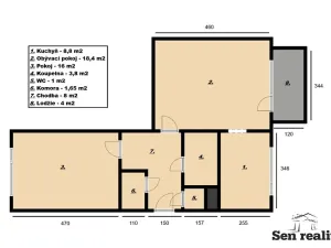 Prodej bytu 2+1, Pardubice, Luďka Matury, 62 m2