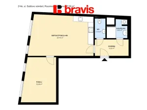 Pronájem bytu 2+kk, Rousínov, Sušilovo náměstí, 58 m2