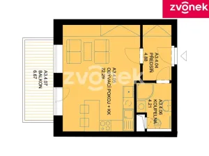 Pronájem bytu 1+kk, Uherské Hradiště, 30 m2