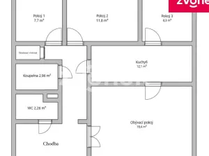 Pronájem bytu 4+1, Zlín, Okružní, 80 m2