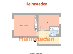 Pronájem bytu 2+kk, Ostrava - Michálkovice, Zvoníčkova, 47 m2