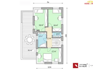 Prodej domu na klíč, Zlín, Nivy II, 149 m2