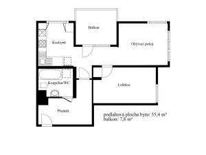 Prodej bytu 2+kk, Praha - Dolní Měcholupy, Honzíkova, 55 m2