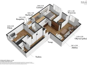 Prodej bytu 3+kk, Praha - Braník, Psohlavců, 64 m2