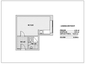 Pronájem bytu 1+kk, Brno, Svitavské nábřeží, 24 m2