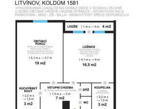 Prodej bytu 2+kk, Litvínov - Horní Litvínov, Koldům, 49 m2