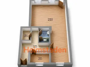 Pronájem kanceláře, Ostrava - Moravská Ostrava, Zborovská, 89 m2