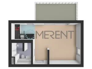 Pronájem bytu 1+kk, Černošice, Ke Hřišti, 33 m2