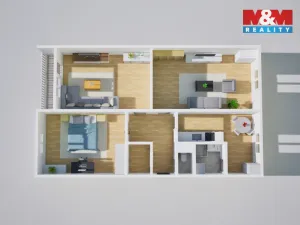 Prodej bytu 3+1, Teplice - Trnovany, Antala Staška, 81 m2