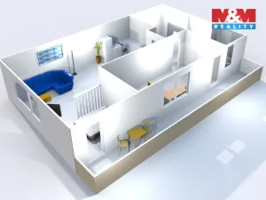 Prodej bytu 2+kk, Praha - Braník, Na výspě, 65 m2