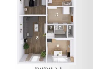 Pronájem bytu 3+1, Znojmo, Krylova, 79 m2