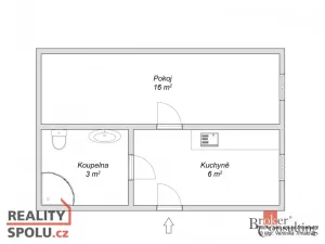 Pronájem bytu 1+1, České Budějovice - České Budějovice 5, Třebízského, 25 m2