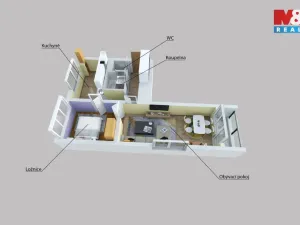 Pronájem bytu 2+1, Ústí nad Labem - Bukov, Bratří Čapků, 50 m2