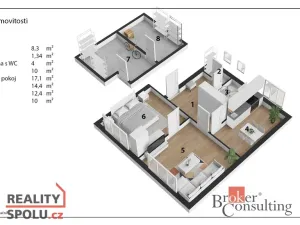 Prodej bytu 2+1, Zámrsk, 55 m2