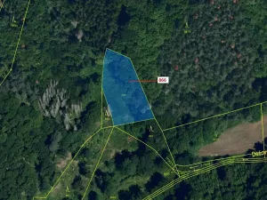 Dražba pozemku, Dešov, 1277 m2