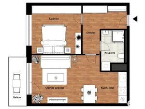 Prodej bytu 2+kk, Chrudim, V Hliníkách, 50 m2