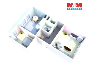 Prodej bytu 2+1, Děčín - Děčín V-Rozbělesy, Závodní, 43 m2