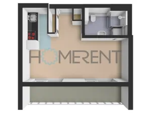 Pronájem bytu 1+kk, Praha - Smíchov, Plzeňská, 31 m2