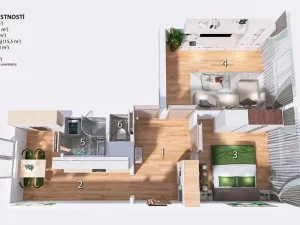 Pronájem bytu 2+1, Prostějov, Moravská, 52 m2