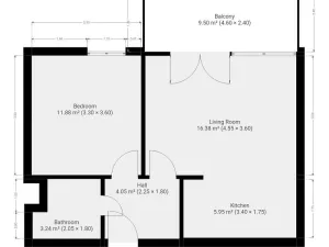 Pronájem bytu 2+kk, Praha - Libeň, Podvinný mlýn, 52 m2