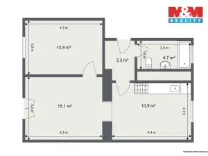 Prodej bytu 2+1, Horní Slavkov, Poštovní, 50 m2