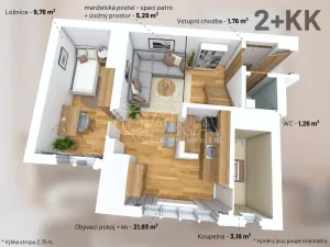 Prodej bytu 2+kk, Praha - Krč, Bystřická, 43 m2