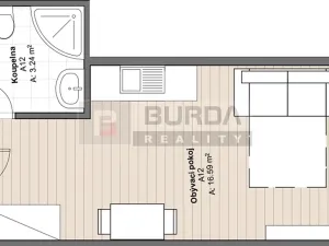 Pronájem bytu 1+kk, Neratovice, 19 m2