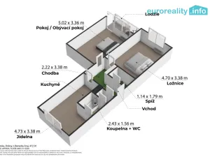 Prodej bytu 2+1, Doksy, Pražská, 55 m2