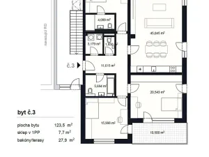 Prodej bytu 4+kk, Šlapanice, 123 m2