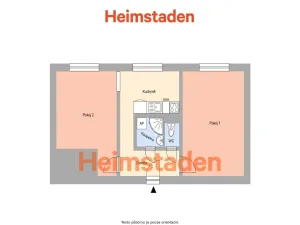Pronájem bytu 2+1, Ostrava - Slezská Ostrava, U Hájenky, 48 m2