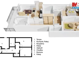 Prodej bytu 3+kk, Praha - Kyje, Federova, 69 m2