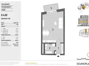 Prodej bytu 1+kk, Brno, Bratislavská, 41 m2
