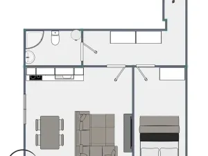 Pronájem bytu 2+kk, Ostrava, Palackého, 50 m2