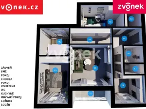 Prodej bytu 3+1, Zlín, Okružní, 82 m2