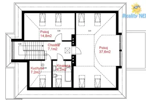 Pronájem bytu 2+1, Praha - Podolí, Nad spádem, 82 m2