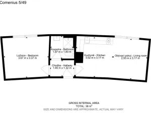 Pronájem bytu 2+kk, Praha - Břevnov, Na Větrníku, 35 m2