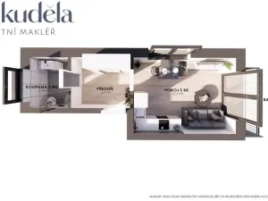 Pronájem bytu 1+kk, Brno, Líšeňská, 29 m2