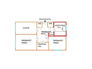 Pronájem pokoje, Brno, Arménská, 8 m2