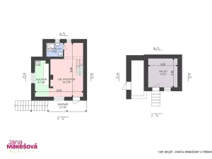 Prodej chaty, Hradčany, 61 m2