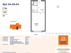 Prodej bytu 1+kk, Mělník, Bezručova, 38 m2