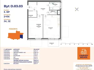 Prodej bytu 2+kk, Mělník, Bezručova, 64 m2