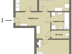 Pronájem bytu 2+1, Praha - Žižkov, Lucemburská, 68 m2