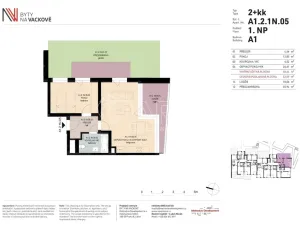 Prodej bytu 2+kk, Praha - Žižkov, Olgy Havlové, 53 m2
