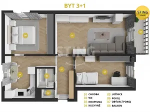 Prodej bytu 3+1, Mělník, Revoluční, 67 m2