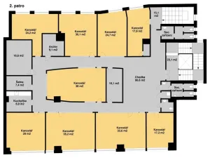 Pronájem kanceláře, Praha, Na příkopě, 460 m2