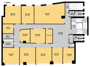 Pronájem kanceláře, Praha, Na příkopě, 460 m2