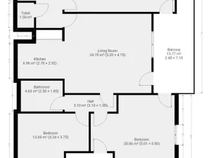 Pronájem bytu 4+kk, Praha - Strašnice, Zvěřinova, 112 m2