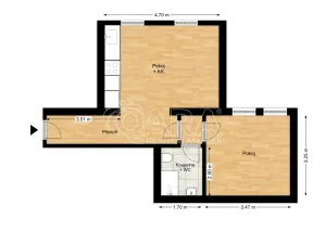 Pronájem bytu 2+kk, Praha - Smíchov, Plzeňská, 39 m2